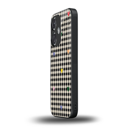 Checkered Love oneplus nord ce 3 mobile cover | shockproof glass phone case