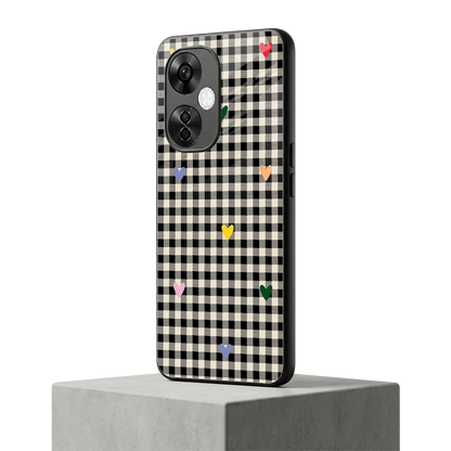 Checkered Love oneplus nord ce 3 lite mobile cover | shockproof glass phone case