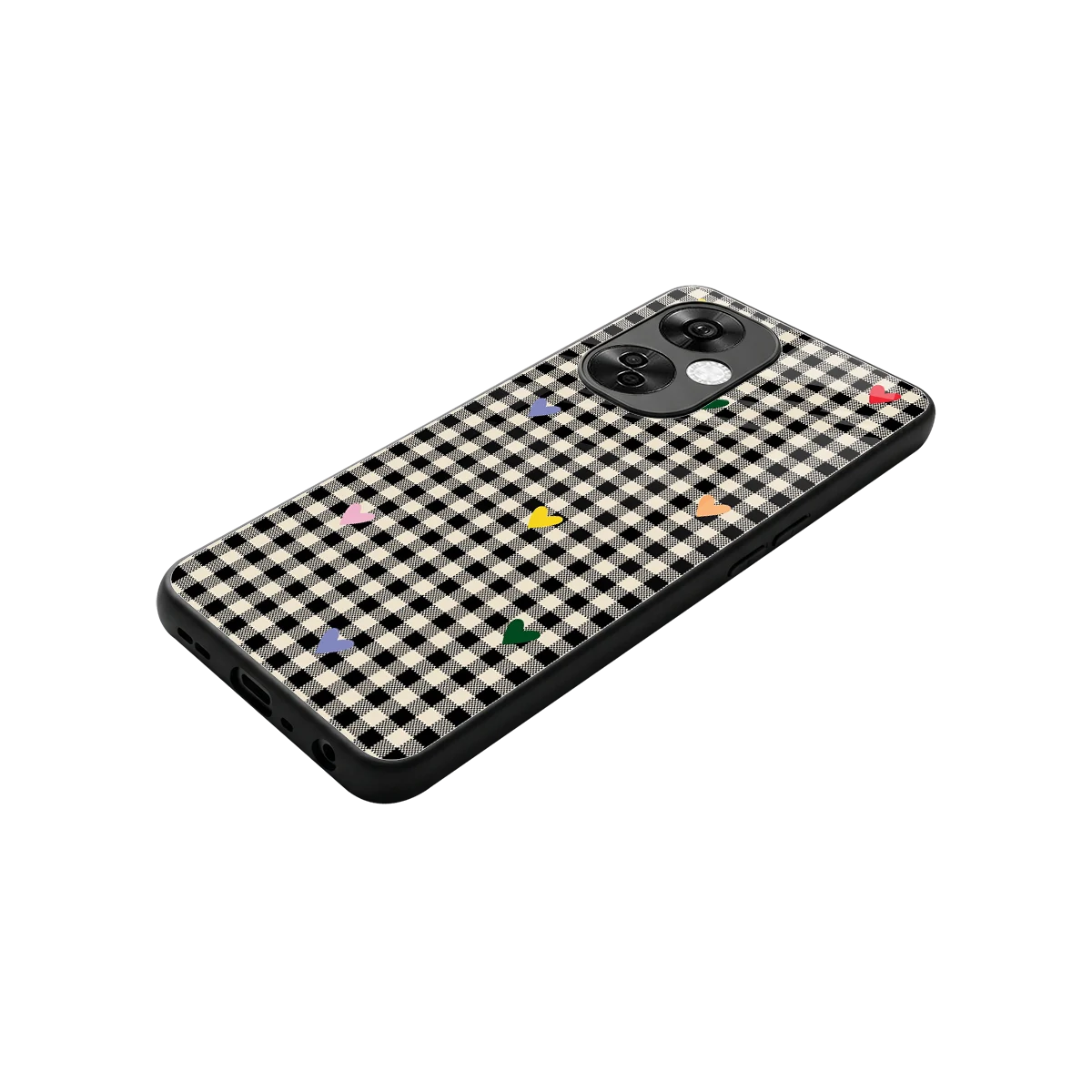 Checkered Love stylish phone case for oneplus nord ce 3 lite | glossy glass and slim fit
