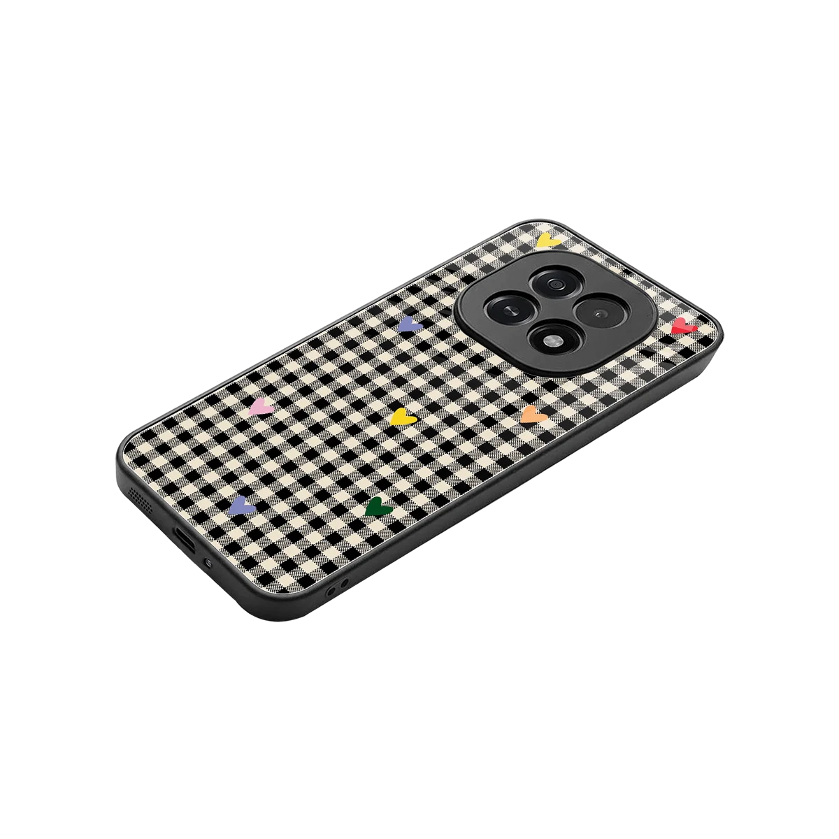 Checkered Love stylish phone case for oppo f29 5g | glossy glass and slim fit