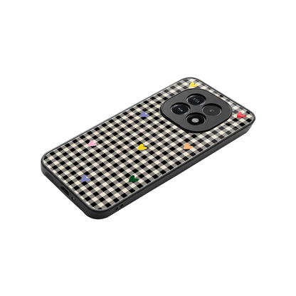 Checkered Love stylish phone case for oppo f29 5g | glossy glass and slim fit