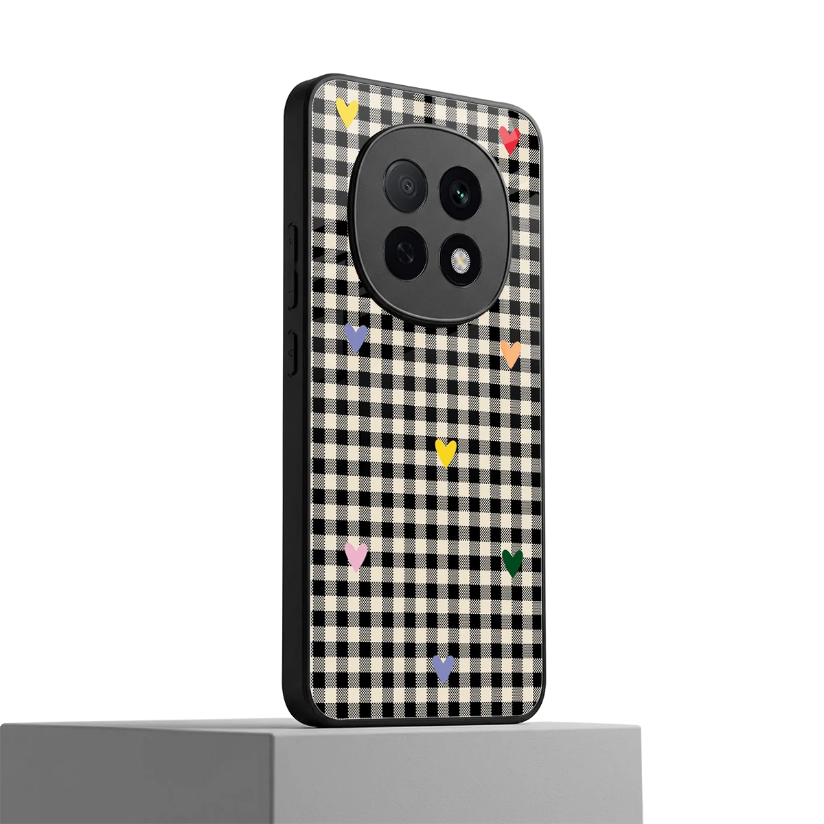 Checkered Love oppo f29 pro 5g mobile cover | shockproof glass phone case