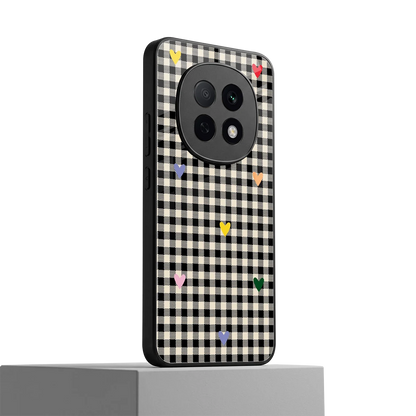 Checkered Love oppo f29 pro 5g mobile cover | shockproof glass phone case