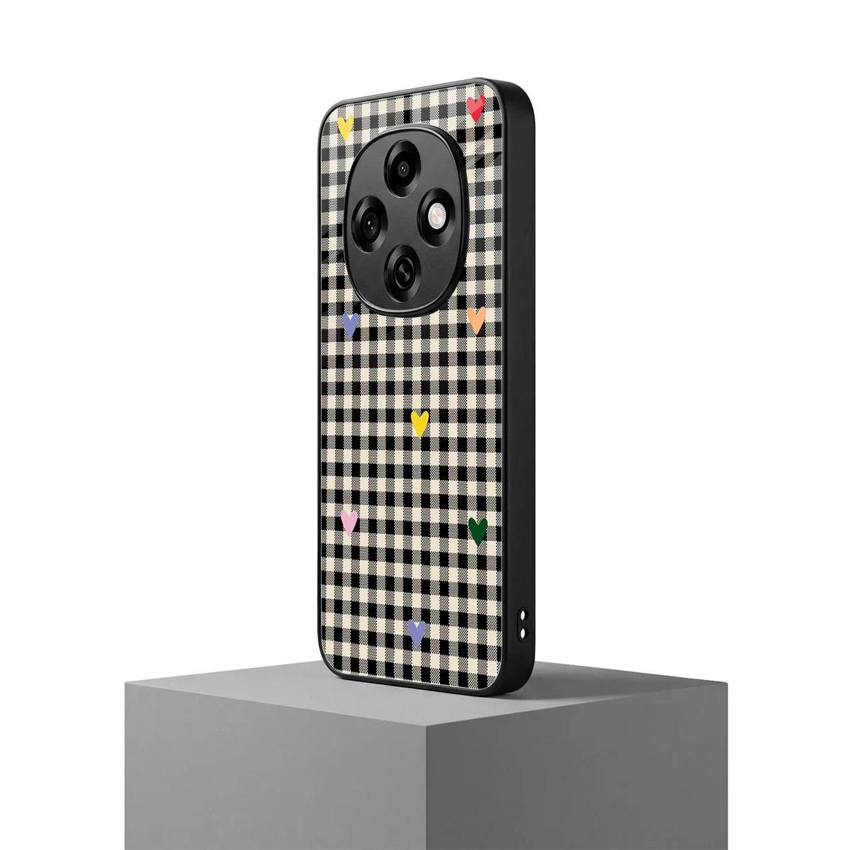 Checkered Love oppo f31 pro 5g mobile cover | shockproof glass phone case