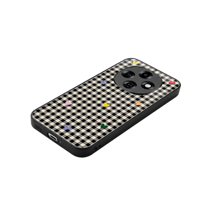 Checkered Love stylish phone case for oppo f31 pro 5g | glossy glass and slim fit