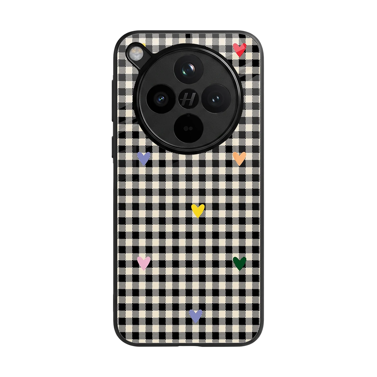 Checkered Love back phone cover | glass case for oppo find x8