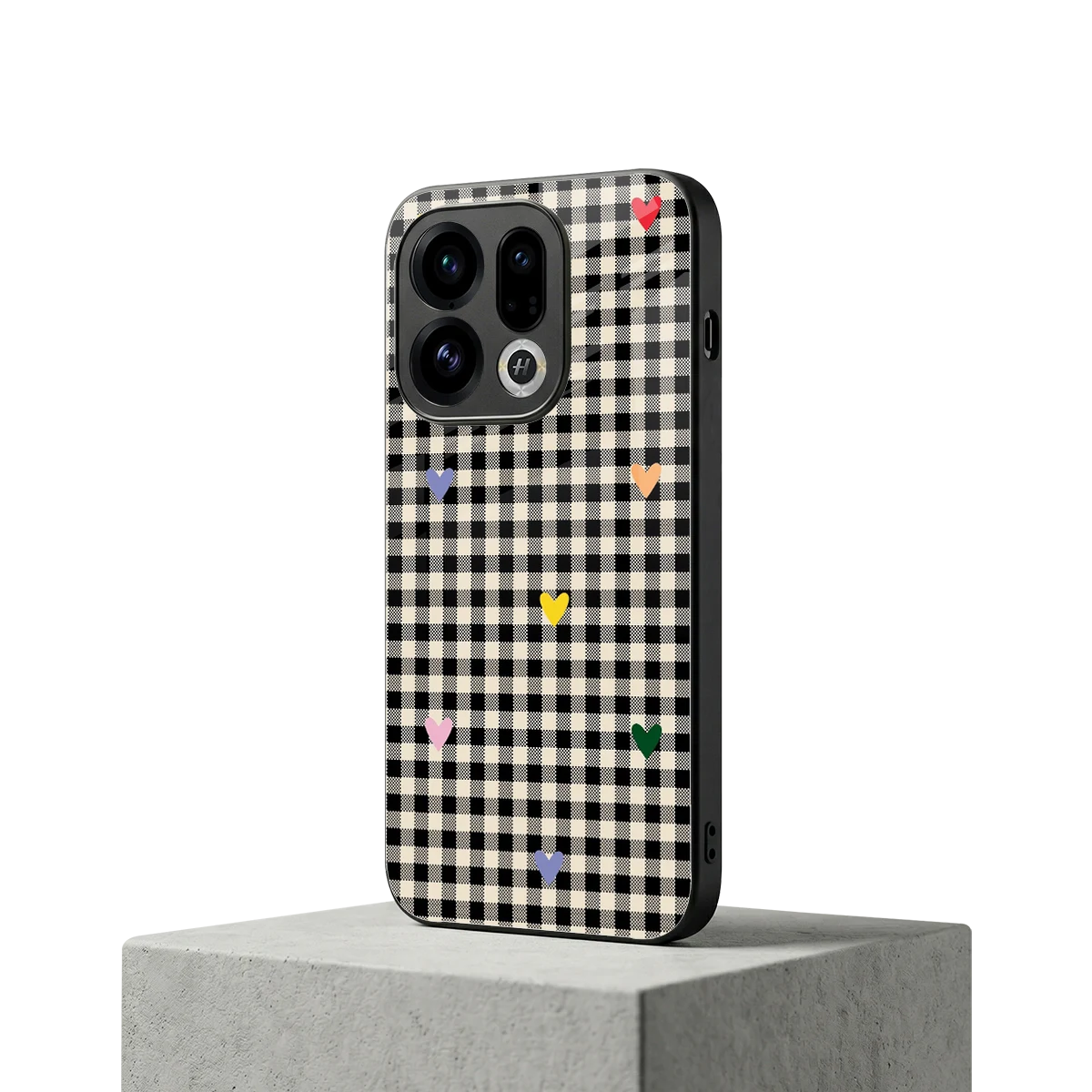 Checkered Love oppo find x9 mobile cover | shockproof glass phone case