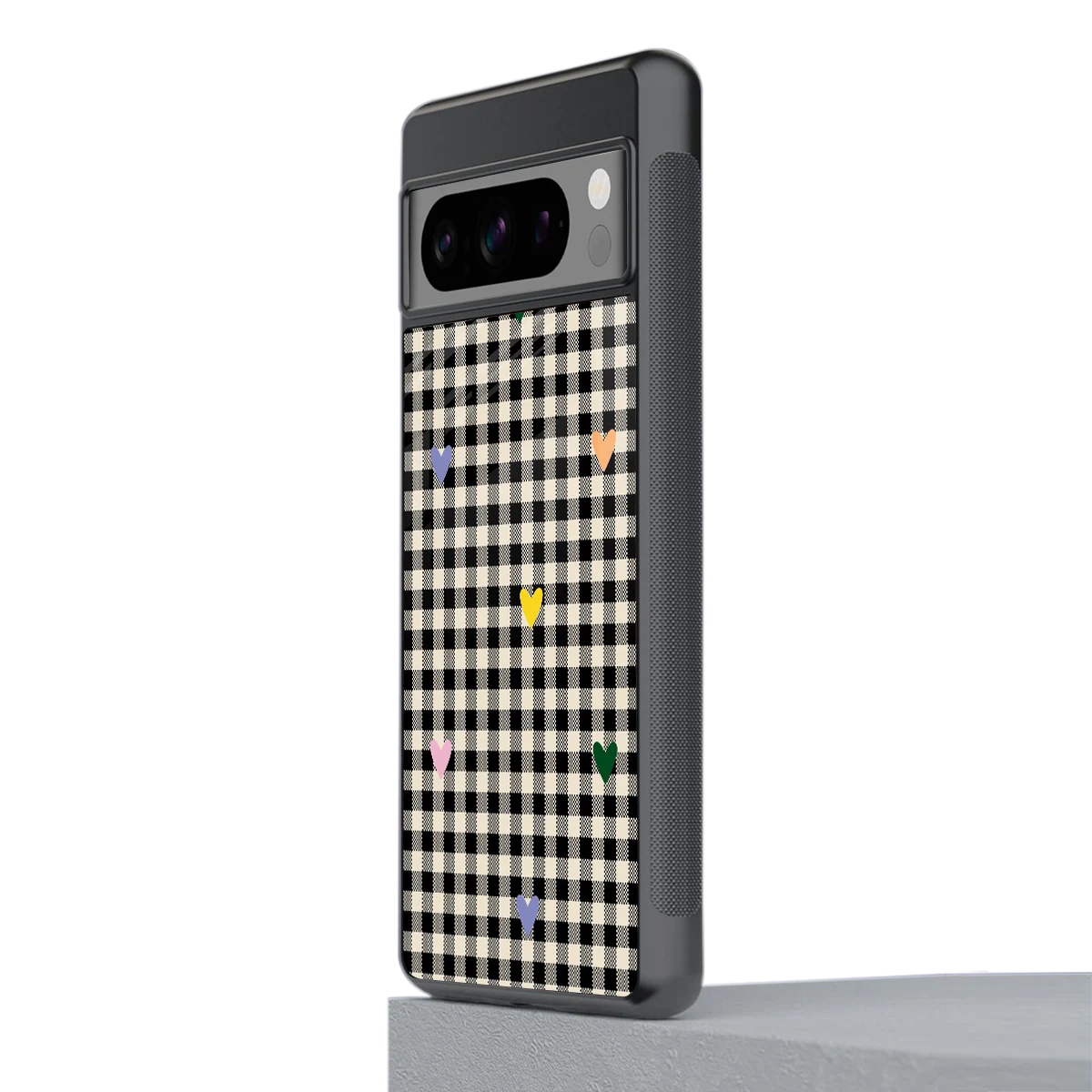Checkered Love stylish phone case for google pixel 8 pro | glossy glass and slim fit