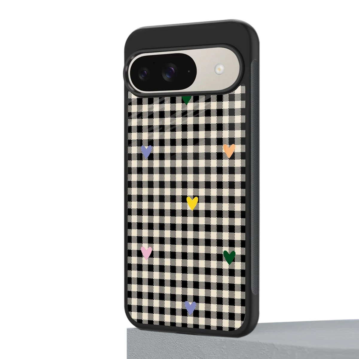 Checkered Love google pixel 9 mobile cover | shockproof glass phone case