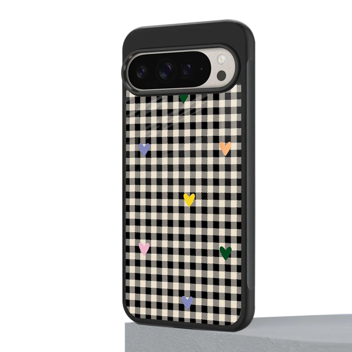 Checkered Love google pixel 9 pro xl mobile cover | shockproof glass phone case