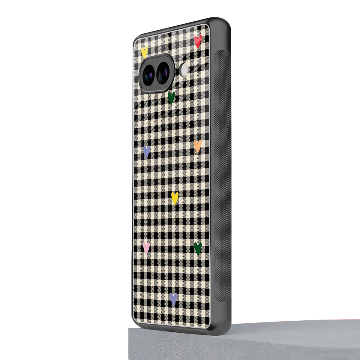 Checkered Love google pixel 10a mobile cover | shockproof glass phone case