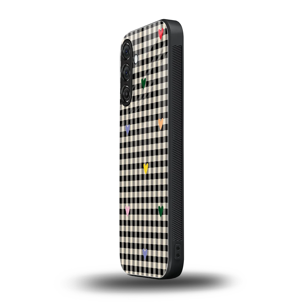 Checkered Love samsung galaxy a16 5g mobile cover | shockproof glass phone case