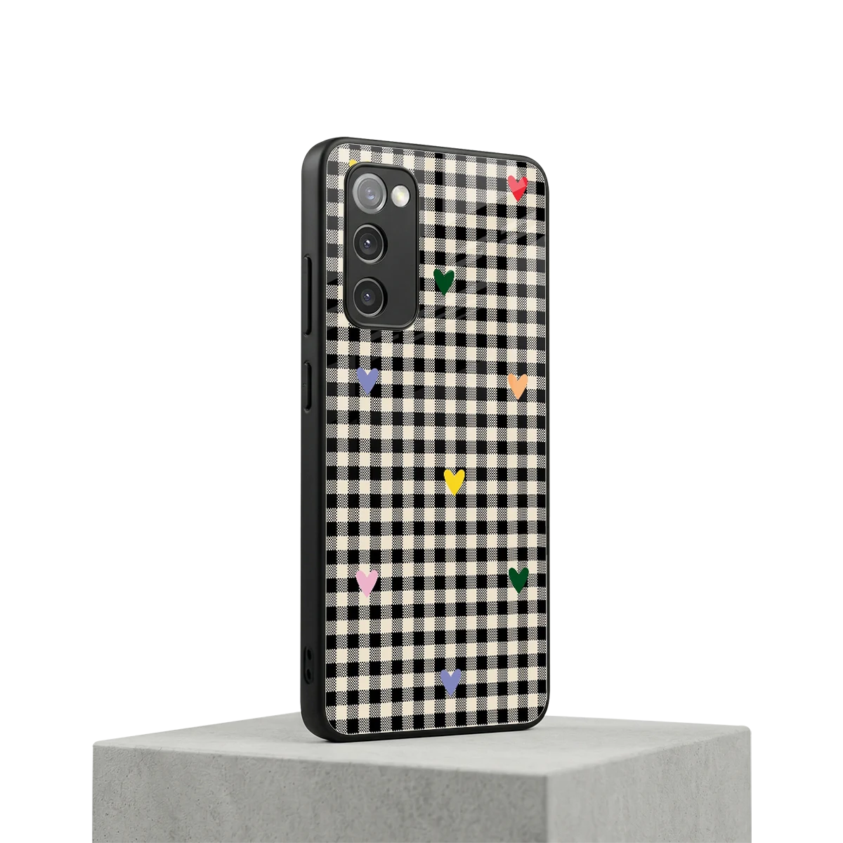 Checkered Love samsung galaxy s20 fe mobile cover | shockproof glass phone case