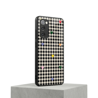 Checkered Love samsung galaxy s20 fe mobile cover | shockproof glass phone case