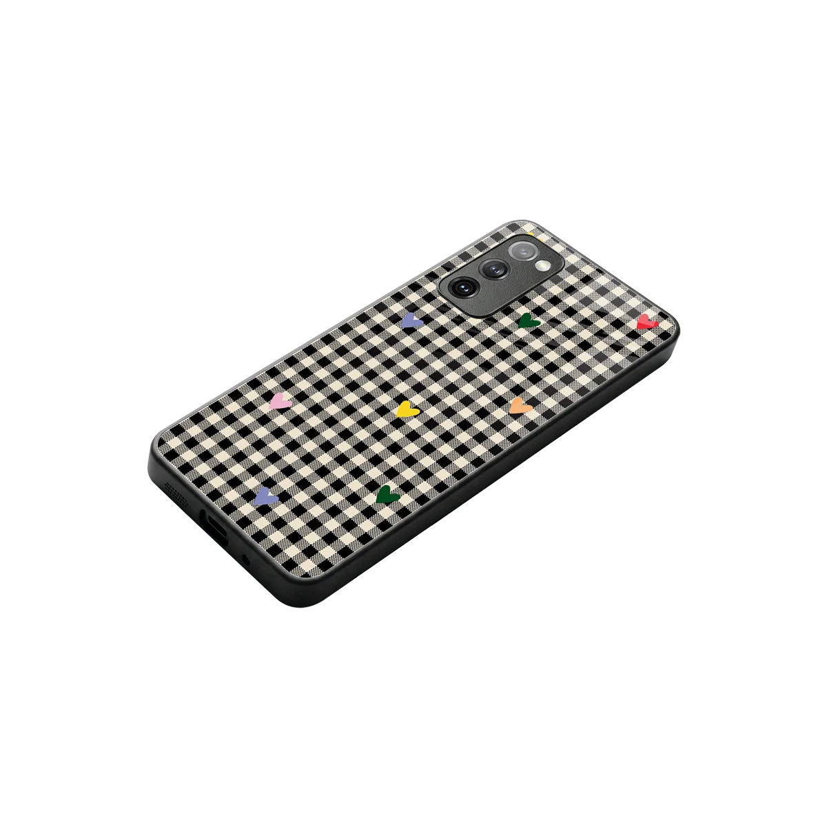 Checkered Love stylish phone case for samsung galaxy s20 fe | glossy glass and slim fit