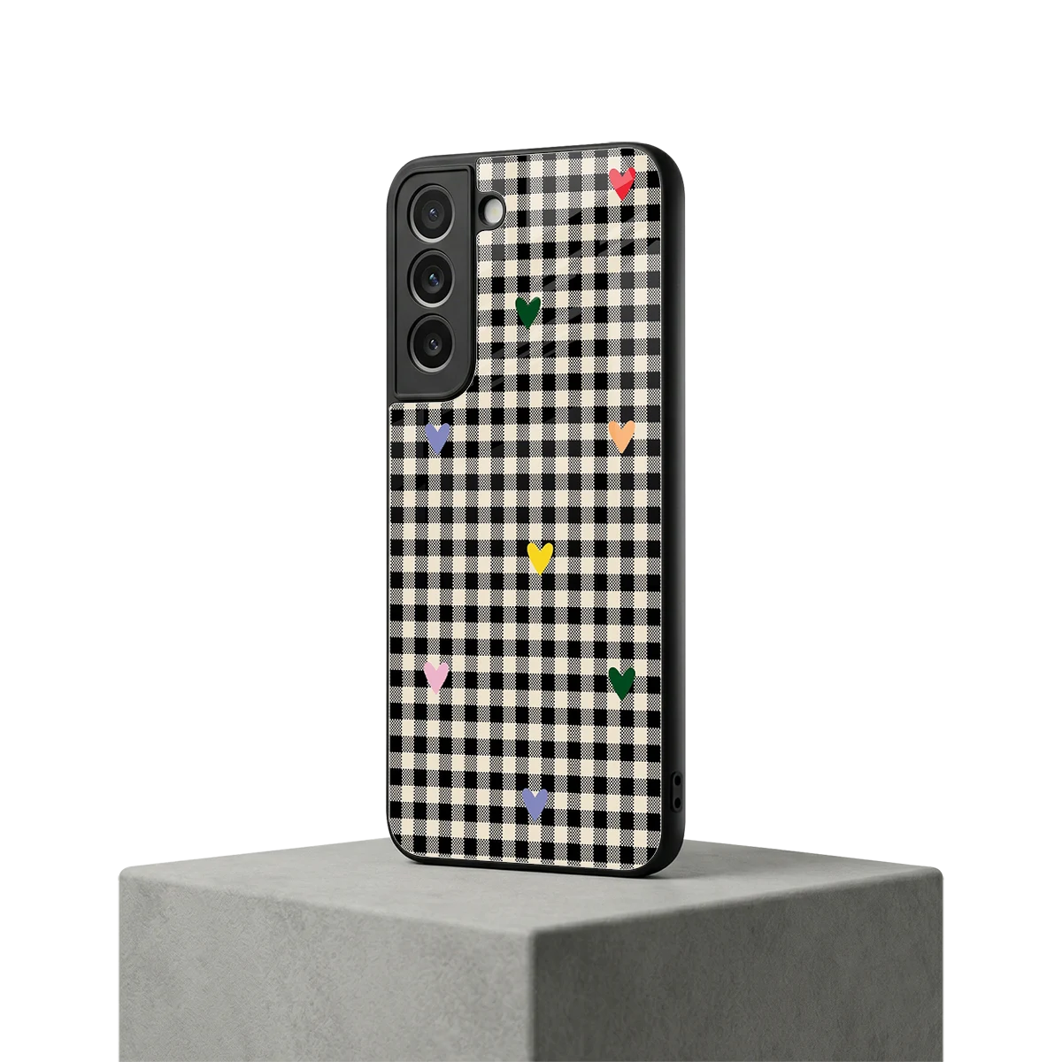 Checkered Love samsung galaxy s22 mobile cover | shockproof glass phone case