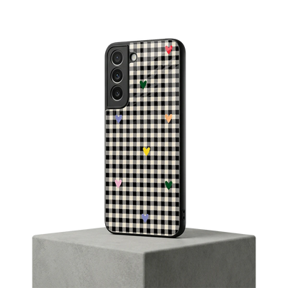 Checkered Love samsung galaxy s22 mobile cover | shockproof glass phone case