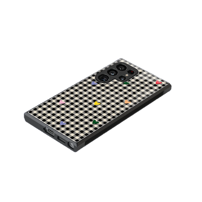 Checkered Love stylish phone case for samsung galaxy s24 ultra | glossy glass and slim fit