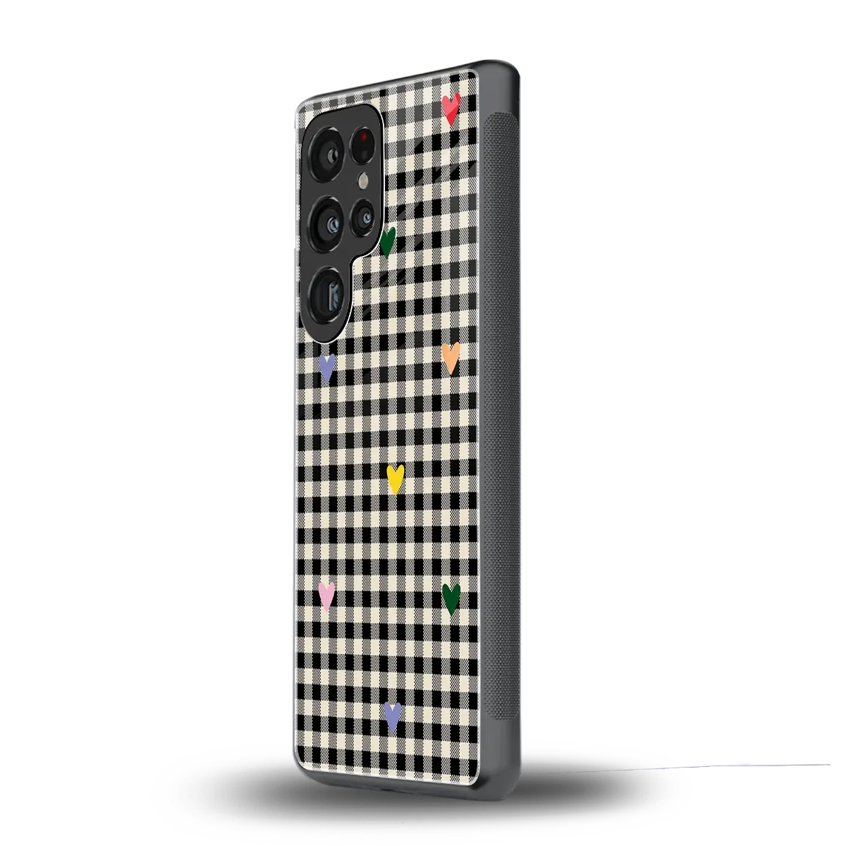 Checkered Love samsung galaxy s25 ultra mobile cover | shockproof glass phone case