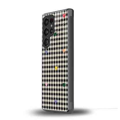 Checkered Love samsung galaxy s26 ultra mobile cover | shockproof glass phone case