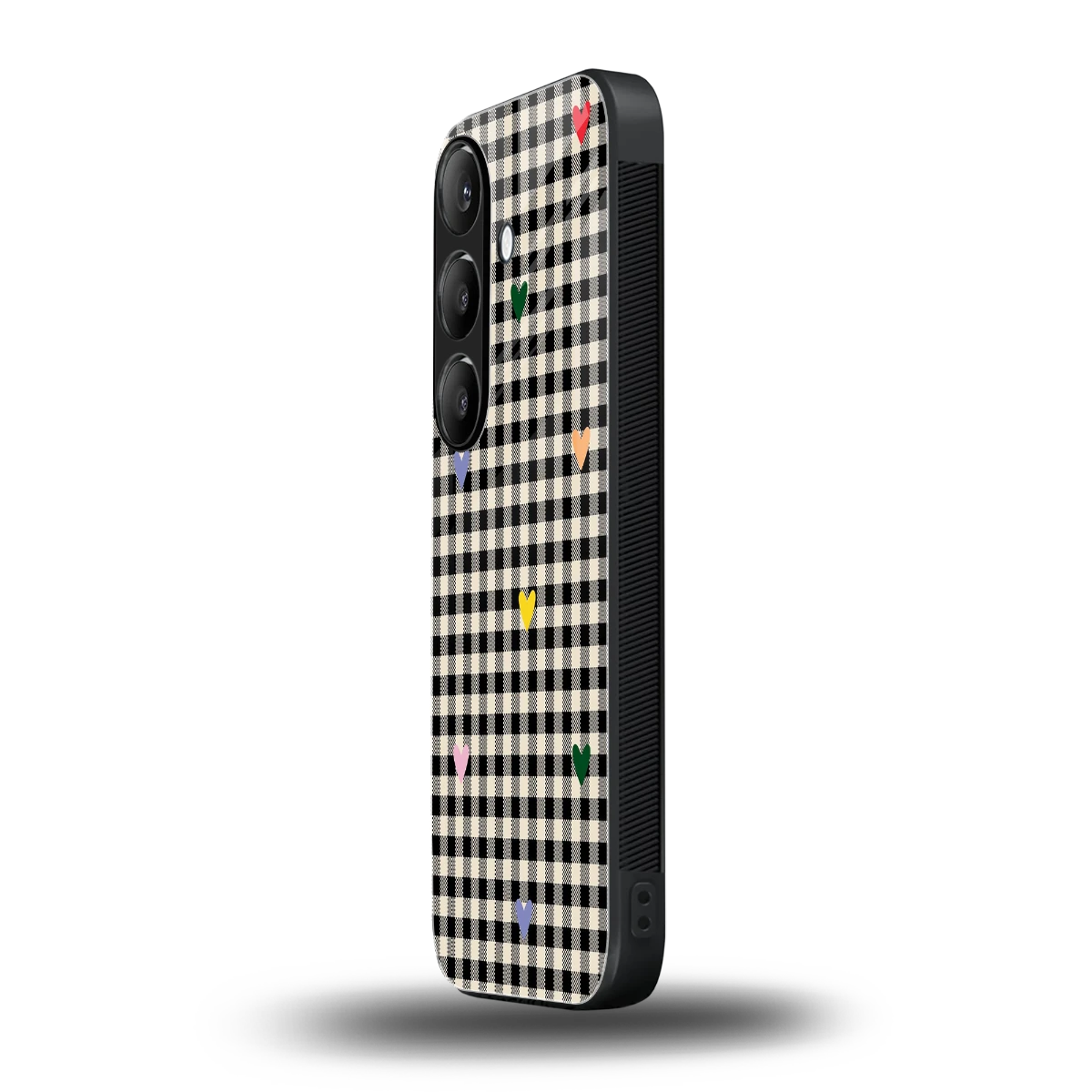 Checkered Love samsung galaxy s25 plus mobile cover | shockproof glass phone case