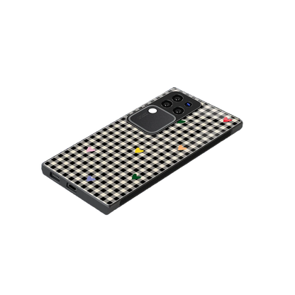Checkered Love stylish phone case forvivo v30 pro | glossy glass and slim fit