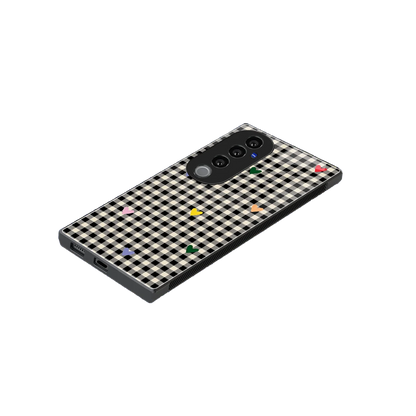 Checkered Love stylish phone case for vivo v40 pro | glossy glass and slim fit