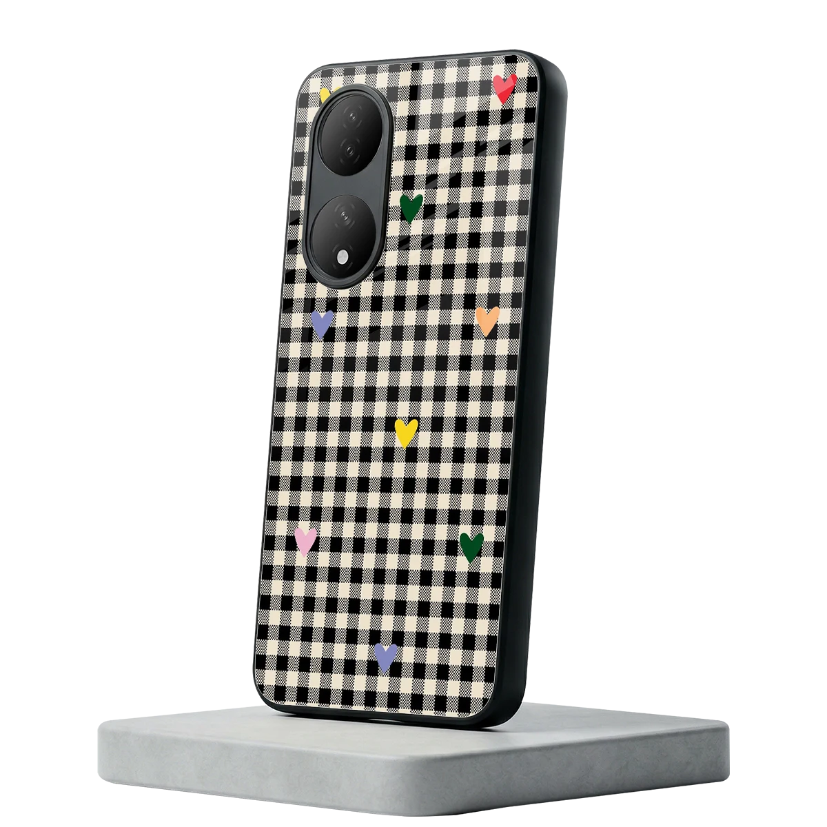 Checkered Love Vivo-y100 mobile cover | shockproof glass phone case