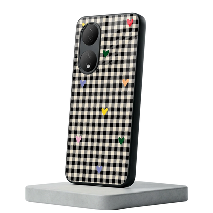 Checkered Love Vivo-y100 mobile cover | shockproof glass phone case