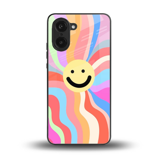 Cheerful Smiley back phone cover | glass case for oneplus nord ce5 5g