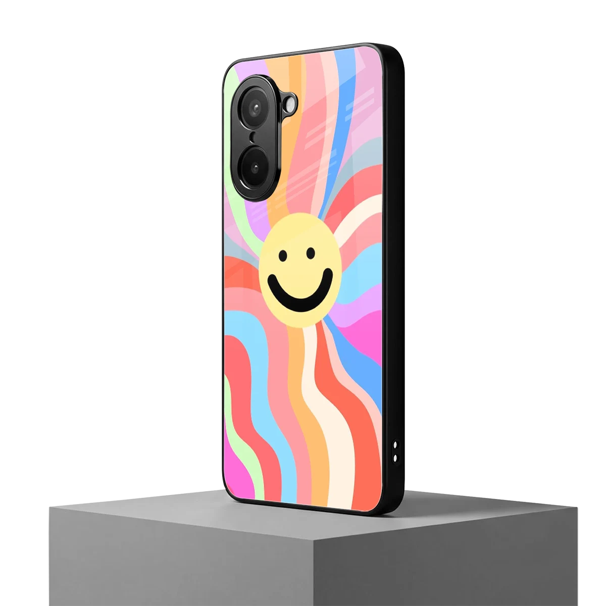 Cheerful Smiley oneplus nord ce5 5g mobile cover | shockproof glass phone case