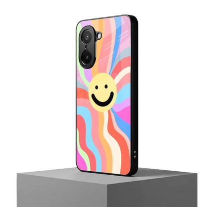 Cheerful Smiley oneplus nord ce5 5g mobile cover | shockproof glass phone case