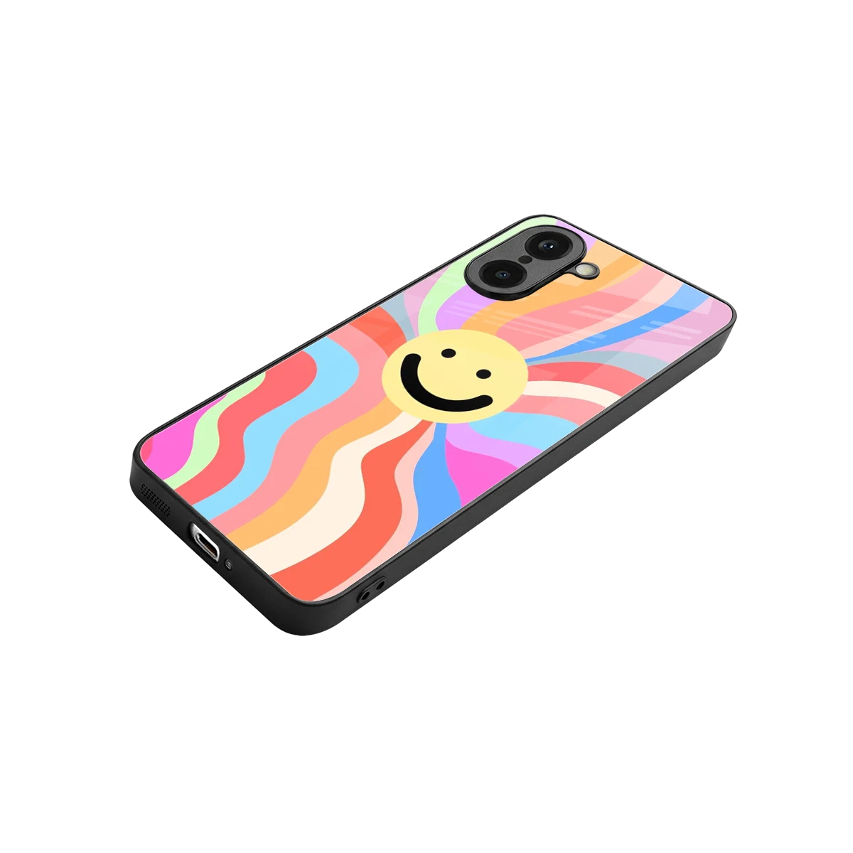 Cheerful Smiley stylish phone case for oneplus nord ce5 5g | glossy glass and slim fit