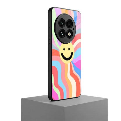 Cheerful Smiley oneplus 13 mobile cover | shockproof glass phone case