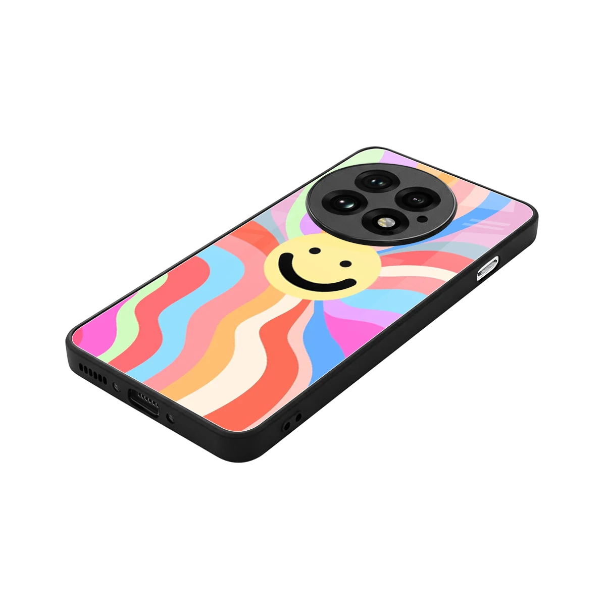 Cheerful Smiley stylish phone case for oneplus 13 | glossy glass and slim fit