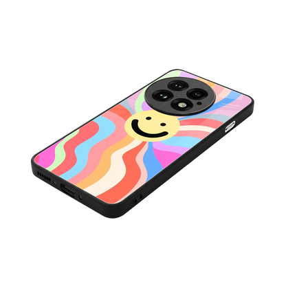 Cheerful Smiley stylish phone case for oneplus 13 | glossy glass and slim fit
