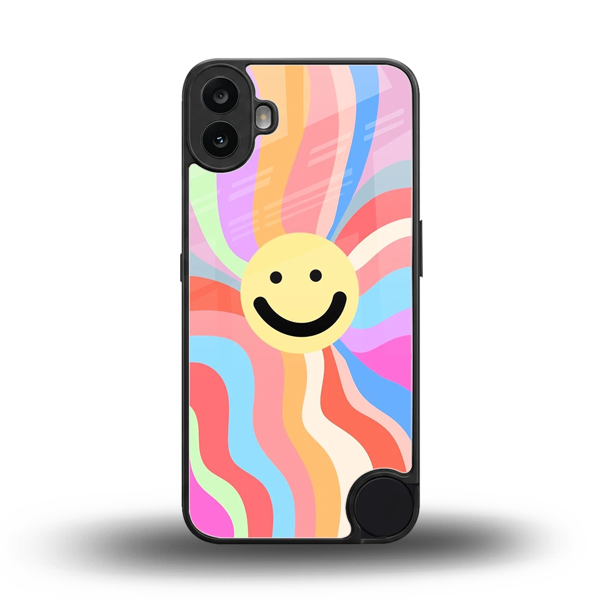 Cheerful Smiley back phone cover | glass case for cmf nothing phone 1