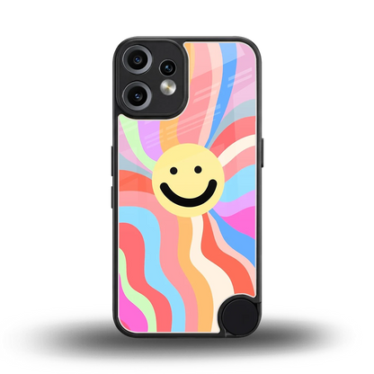 Cheerful Smiley back phone cover | glass case for cmf nothing phone 2 pro