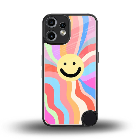 Cheerful Smiley back phone cover | glass case for cmf nothing phone 2 pro