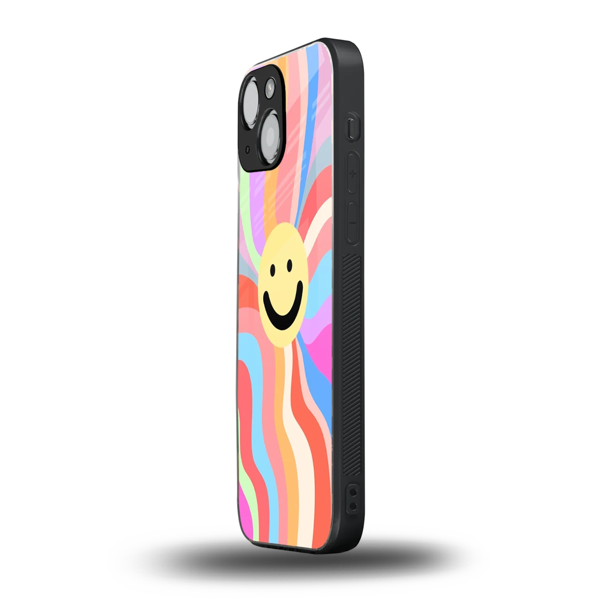 Cheerful Smiley iphone 12 mini mobile cover | shockproof glass phone case