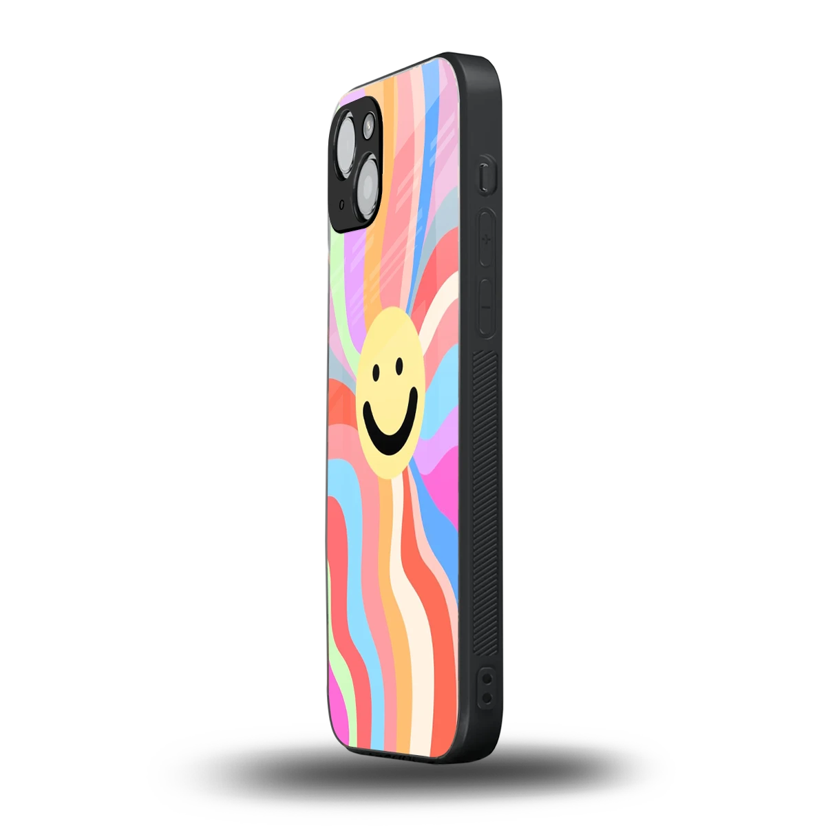 Cheerful Smiley iphone 13 mobile cover | shockproof glass phone case