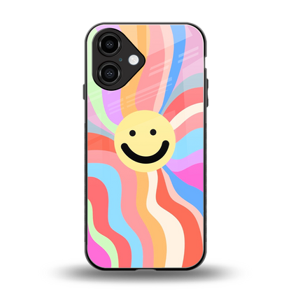 Cheerful Smiley Phone Case for Iphone 16 | Glass Case