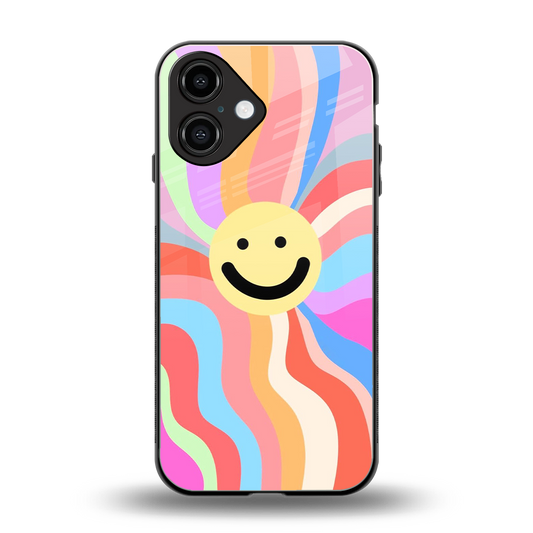 Cheerful Smiley Phone Case for Iphone 16 | Glass Case