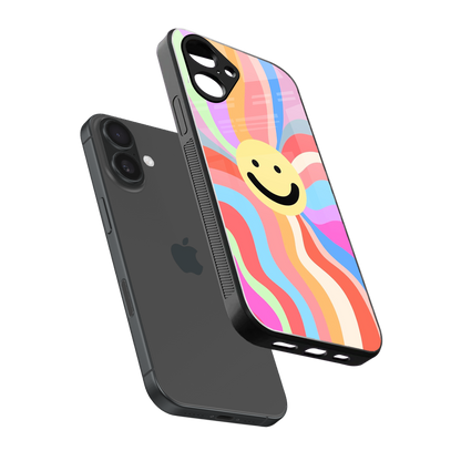 Cheerful Smiley Phone Case for Iphone 16 | Glass Case