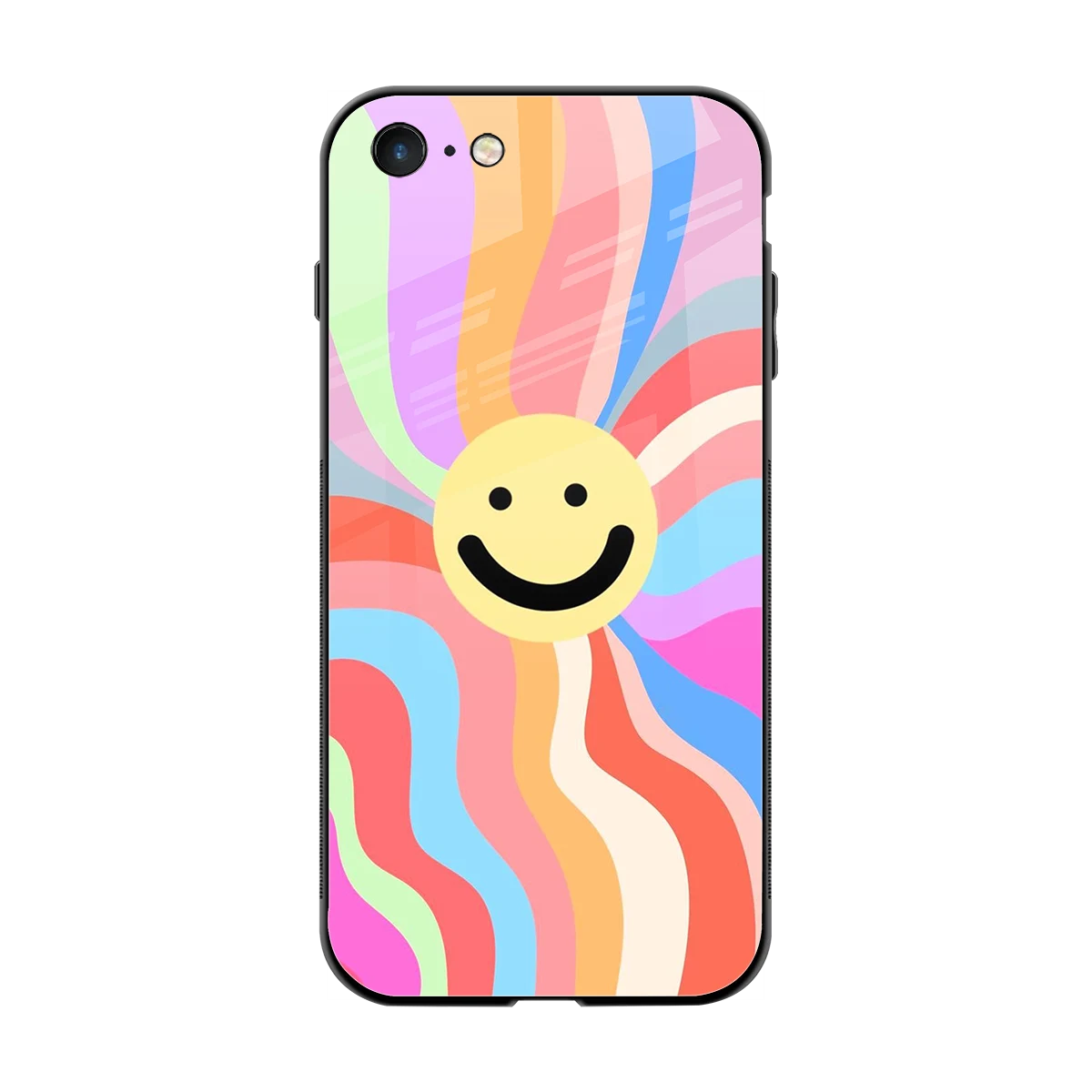 Cheerful Smiley back phone cover | glass case for iphone 7