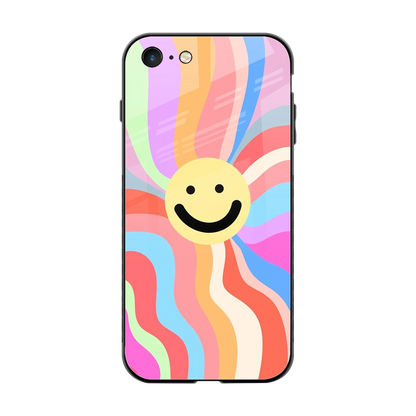 Cheerful Smiley back phone cover | glass case for iphone 7