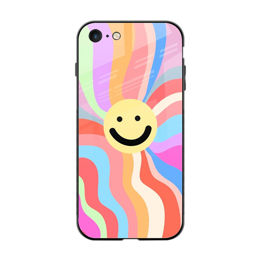 Cheerful Smiley back phone cover | glass case for iphone 7