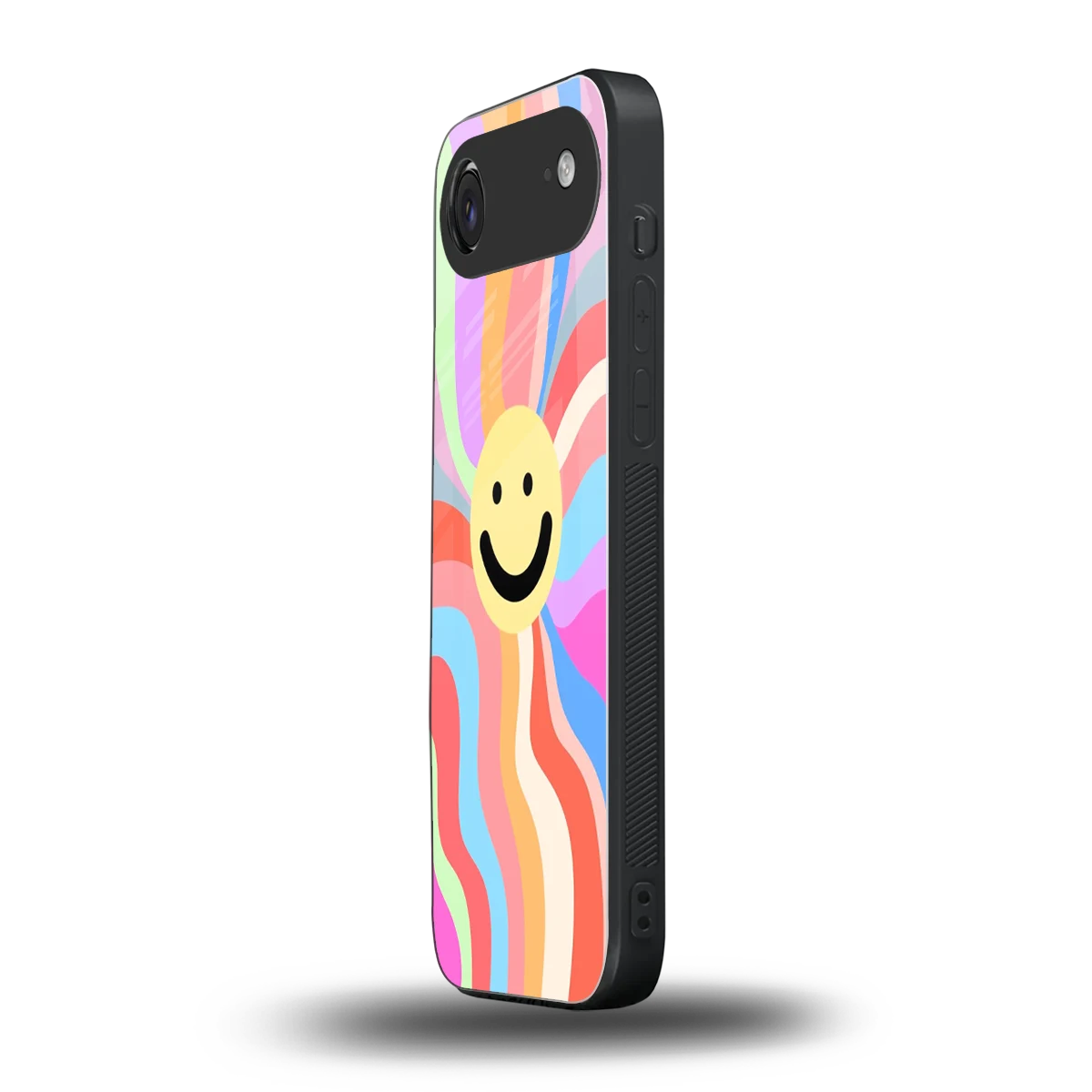 Cheerful Smiley iphone air mobile cover | shockproof glass phone case
