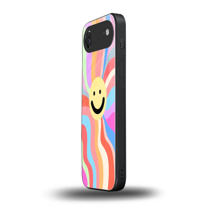 Cheerful Smiley iphone air mobile cover | shockproof glass phone case