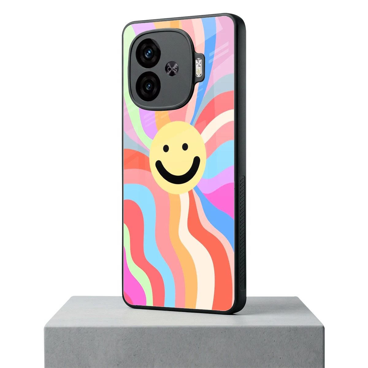 Cheerful Smiley iqoo neo 10r 5g mobile cover | shockproof glass phone case